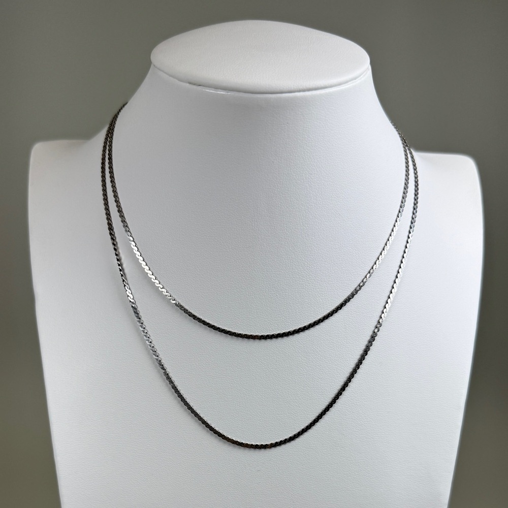 Sterling Silver Serprntine Chain Necklace